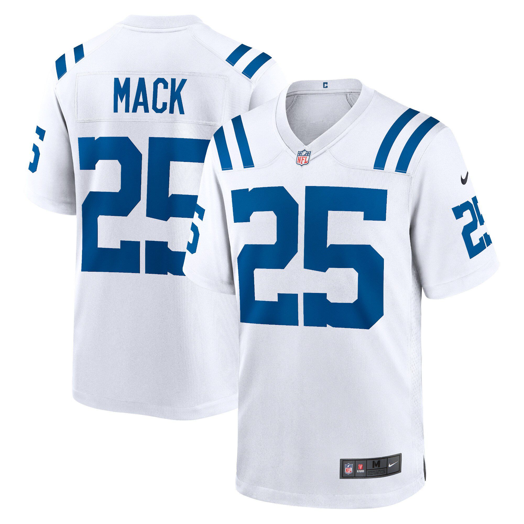 Men Indianapolis Colts #25 Marlon Mack Nike White Game NFL Jersey->indianapolis colts->NFL Jersey